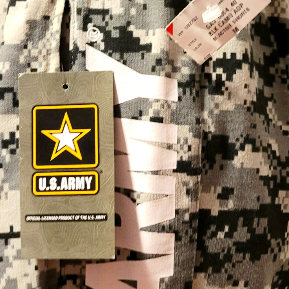 U.S. Army Shorts Camo Drawstring French Terry-Pockets - Picture 4 of 6